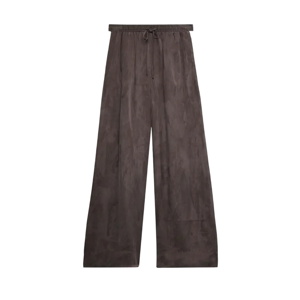 Mint Velvet Brown Side Stripe Wide Trousers